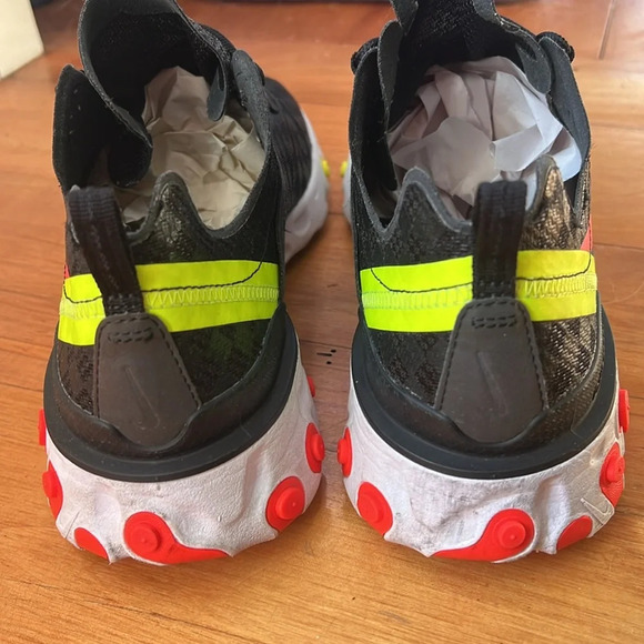 NIKE REACT ELEMENT 55 CHECKERED CRIMSON VOLT Men’s Size 10.5 - Picture 4 of 7